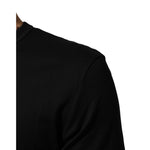 Dolce & Gabbana Black Cotton Velvet Logo Print Men T-shirt