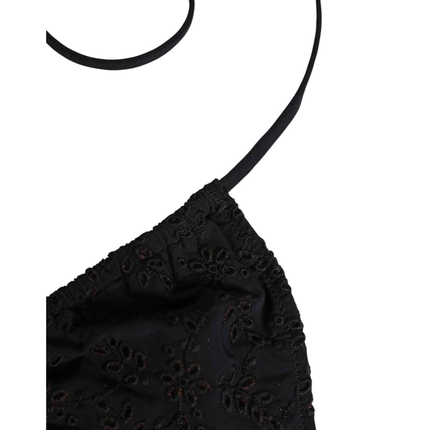 Dolce & Gabbana Black Embroidered Triangle Swimwear Underwear