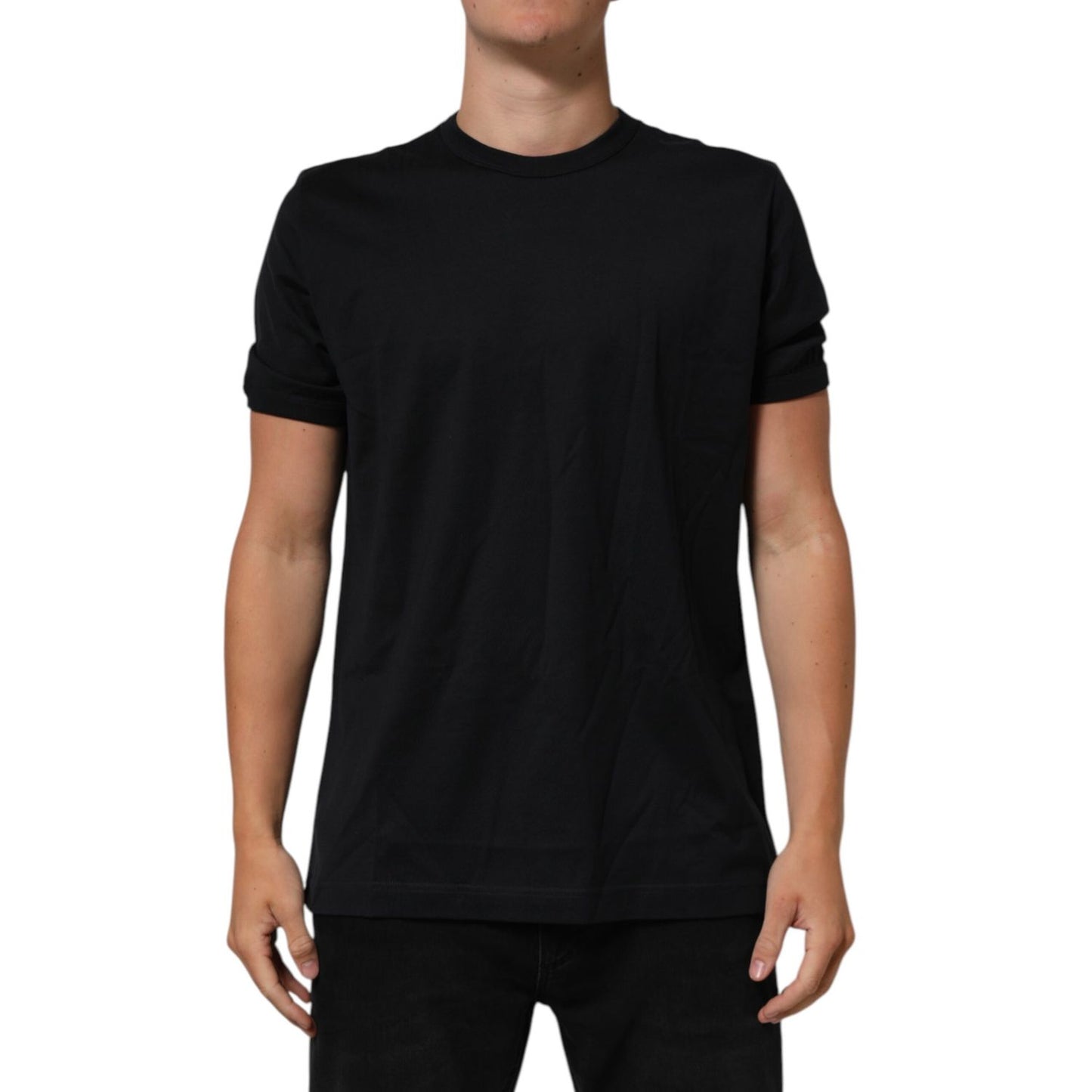 Dolce & Gabbana Black Goodluck 2018 Cotton Crew Neck T-shirt