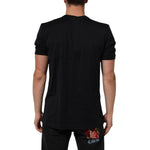 Dolce & Gabbana Black Goodluck 2018 Cotton Crew Neck T-shirt