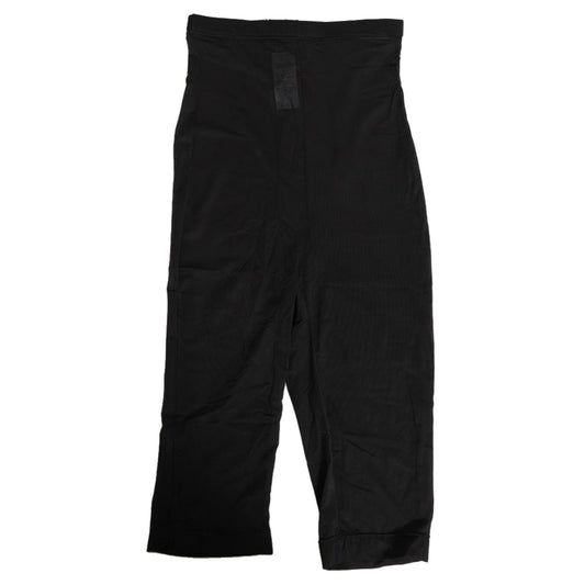 Dolce & Gabbana Black High Waist Tight Midi Trouser Underwear featuring sleek design and logo detailing.