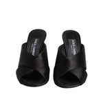 Dolce & Gabbana Black Keira Baroque High Heel Sandals Shoes