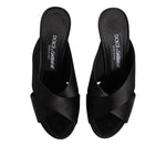 Dolce & Gabbana Black Keira Baroque High Heel Sandals Shoes
