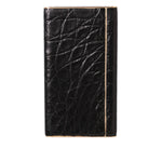 Dolce & Gabbana Black Leather Embossed Skin 3000mAh Power Bank Charger USB with luxury design and exotic texture.