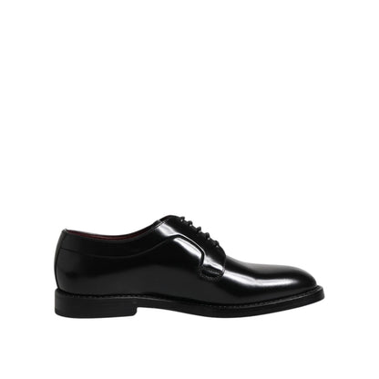 Dolce & Gabbana Black Leather Lace Up Derby Dress Formal Shoes