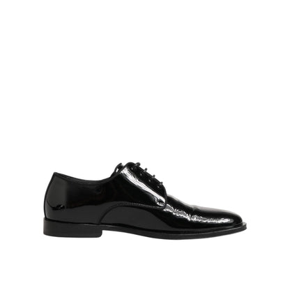 Dolce & Gabbana Black Leather Lace Up Derby Formal Dress Shoes