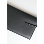 Dolce & Gabbana Black Leather Logo Embossed Mini Bifold Wallet Borse Bag with smooth texture and embossed logo, stylish and practical.