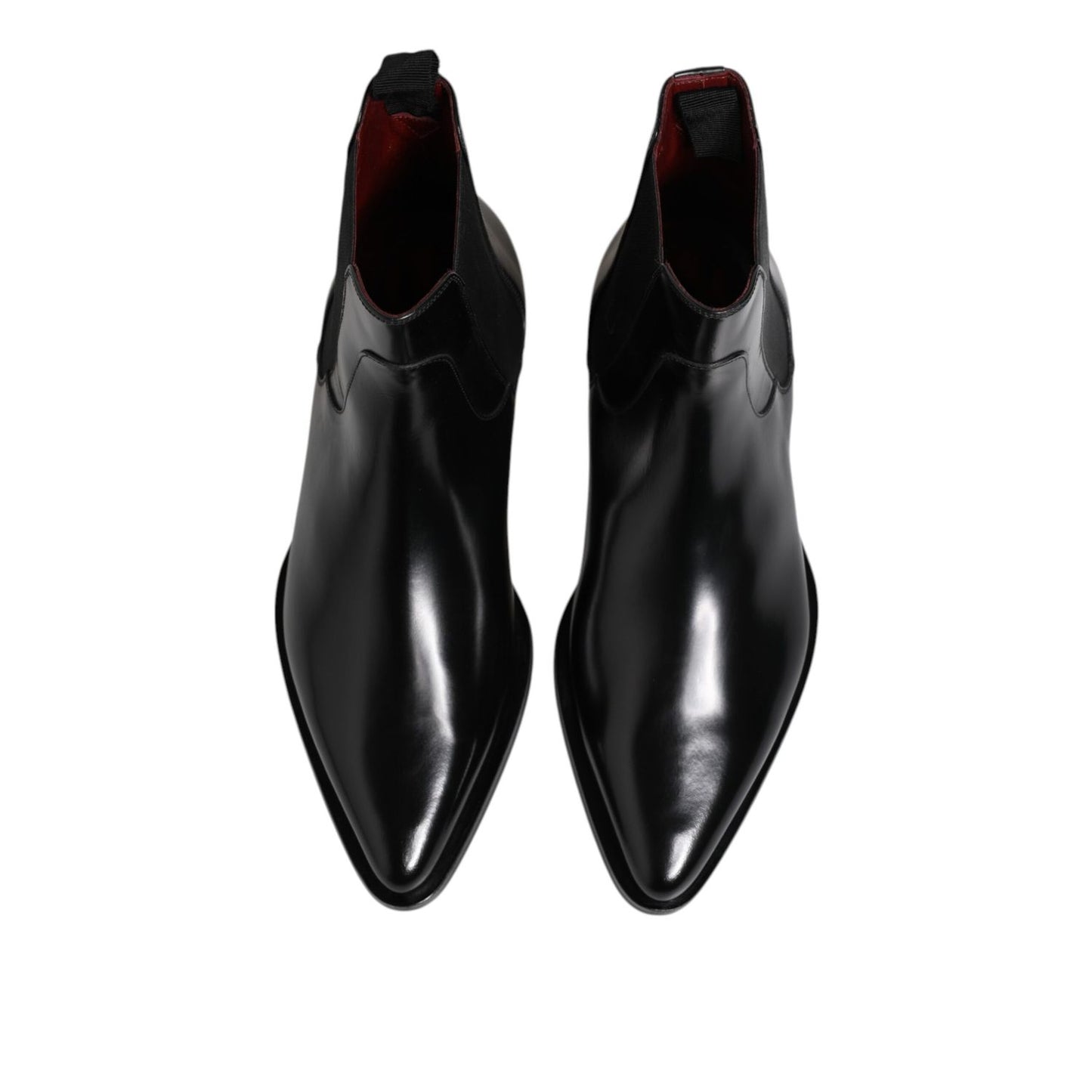 Dolce & Gabbana Black Leather MILLENIALS Mid Calf Boots Shoes