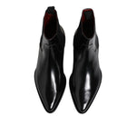 Dolce & Gabbana Black Leather MILLENIALS Mid Calf Boots Shoes