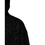 Dolce & Gabbana Black Leopard Full Zip Hooded Sweatshirt Sweater