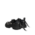 Dolce & Gabbana Black Low Top Lace Up Trekking Sneakers Shoes