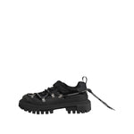 Dolce & Gabbana Black Low Top Lace Up Trekking Sneakers Shoes