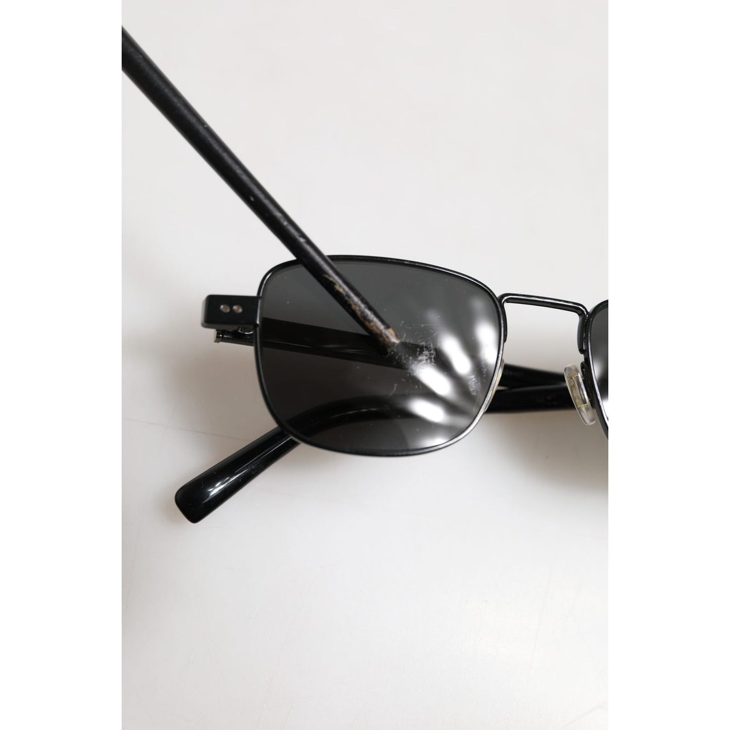 Dolce & Gabbana Black Metal Frame Square Lenses DG2222 Eyewear Sunglasses