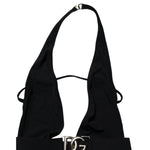 Dolce & Gabbana Black Nylon Deep V-Neck One Piece Swimwear