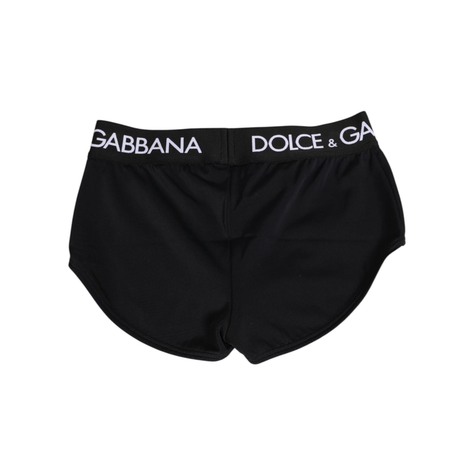Dolce & Gabbana Black Nylon Logo Waistband Shorts Underwear
