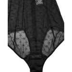 Dolce & Gabbana Black Nylon Stretch Bodysuit Lingerie Underwear