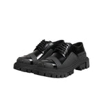 Dolce & Gabbana Black Patent Leather Trekking Derby Shoes