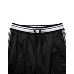 Dolce & Gabbana Black Polyester Logo Stripe Track Jogger Pants with drawstring and side stripes featuring DG logo.