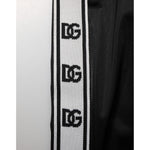 Dolce & Gabbana Black Polyester Logo Stripe Track Jogger Pants with DG logo detail on side stripe.