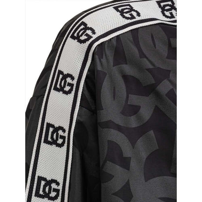 Dolce & Gabbana Black Polyester Shell Jacket