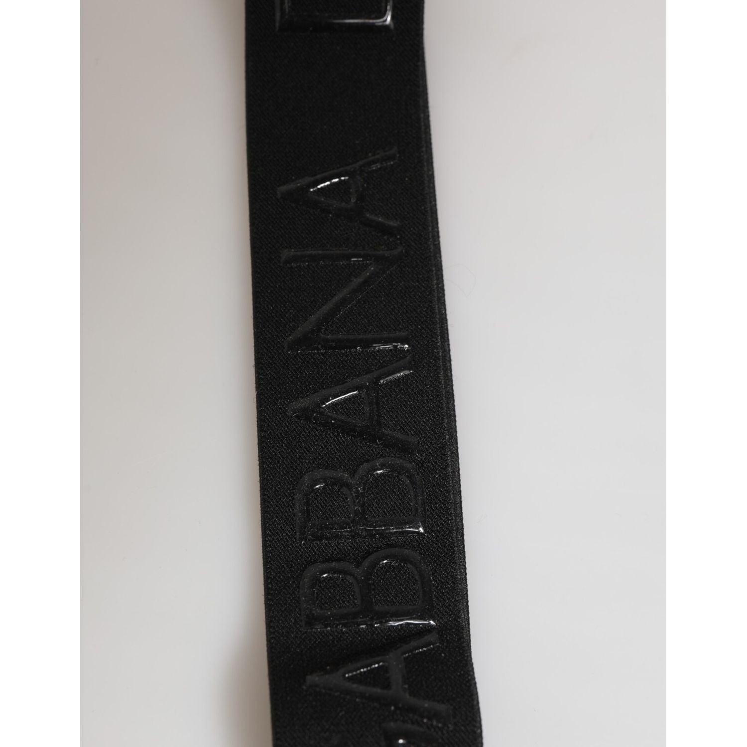 Dolce & Gabbana Black Polyester Stretch Rubberised DG Logo Men Keychain