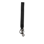 Dolce & Gabbana Black Red Logo Polyester Brass Holder Keychain Keyring