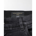 Dolce & Gabbana Black Slim Fit Stretch Men Denim Pants Jeans