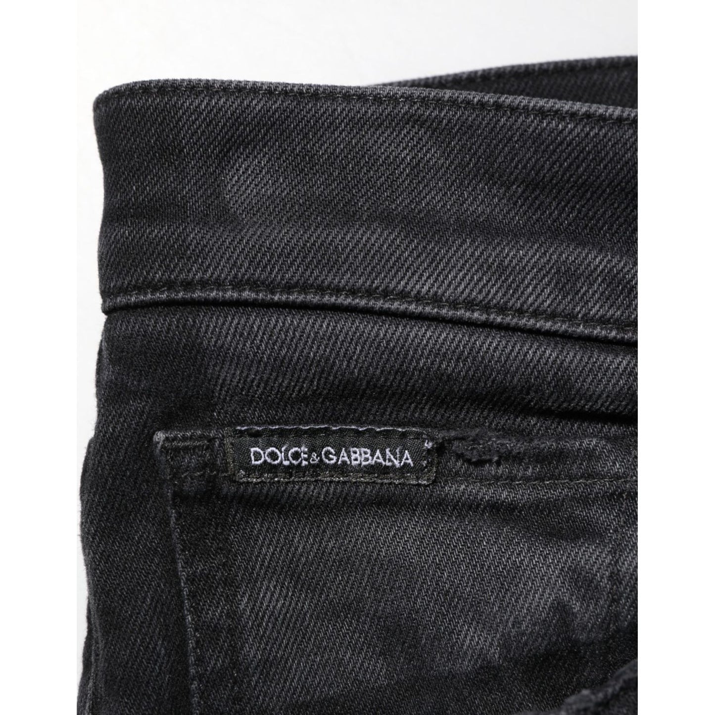 Dolce & Gabbana Black Slim Fit Stretch Men Denim Pants Jeans