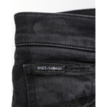 Dolce & Gabbana Black Slim Fit Stretch Men Denim Pants Jeans