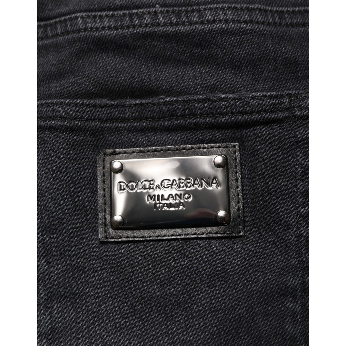 Dolce & Gabbana Black Slim Fit Stretch Men Denim Pants Jeans