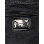 Dolce & Gabbana Black Slim Fit Stretch Men Denim Pants Jeans