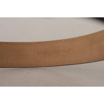 Dolce & Gabbana Black Solid Leather Classic Gold Waist Buckle Belt