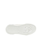 Dolce & Gabbana Black White Leather Portofino Sneaker Shoes