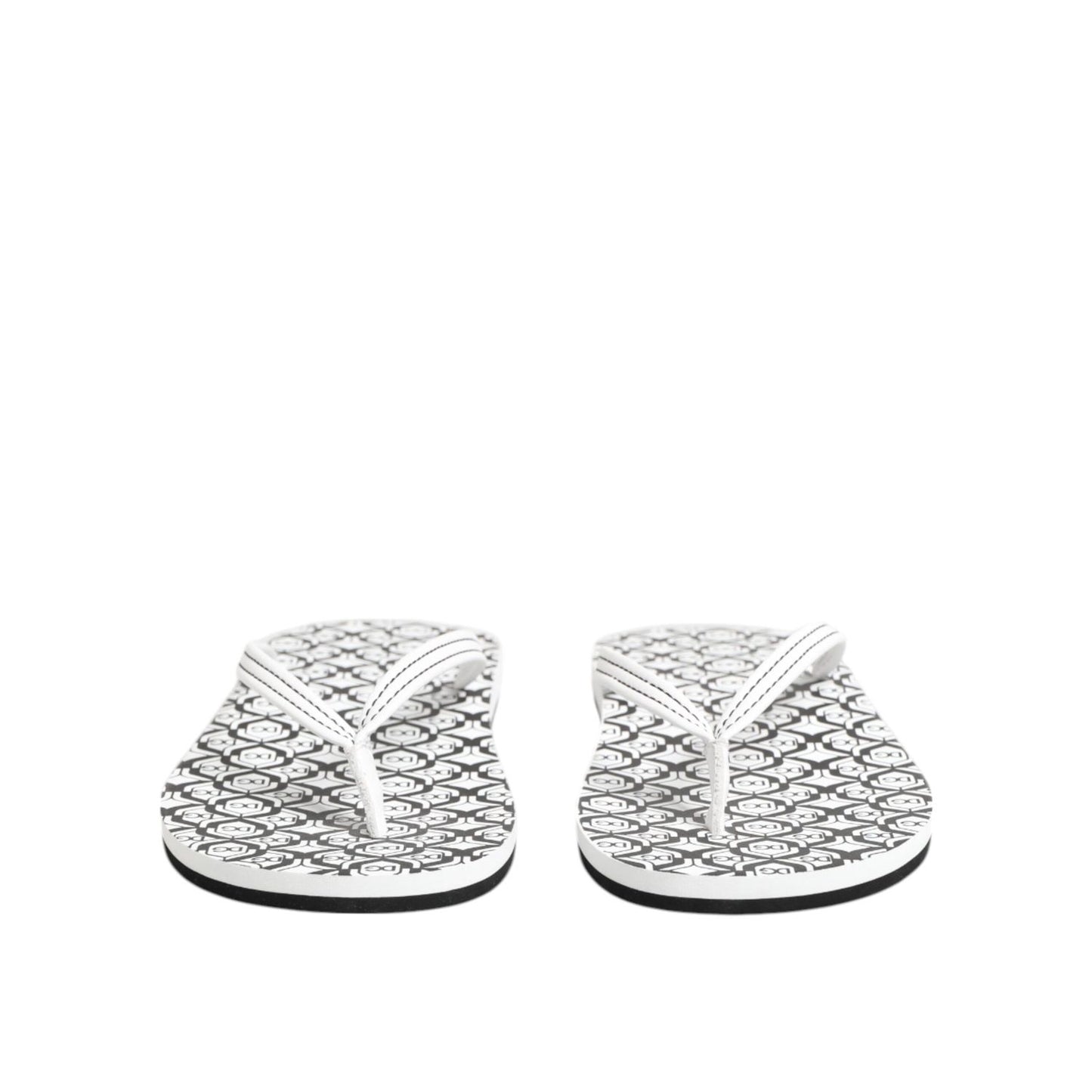 Dolce & Gabbana Black White Logo Beachwear Flats Slipper Shoes, 100% calf leather, Italian craftsmanship