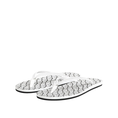 Dolce & Gabbana Black White Logo Beachwear Flats Slipper Shoes