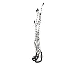 Dolce & Gabbana Black White Polyester Tape String DG Logo Keychain Keyring