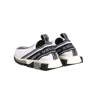 Dolce & Gabbana Black White Slip On Sorrento Sneakers Shoes
