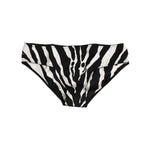 Dolce & Gabbana Black White Zebra Print Slip Briefs Underwear, luxury silk briefs, Made in Italy, stylish and elegant design.