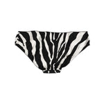 Dolce & Gabbana Black White Zebra Print Slip Briefs Underwear showcasing elegant zebra pattern.