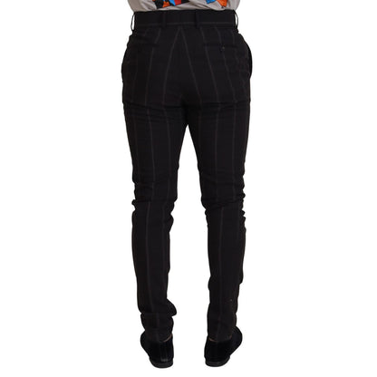 Dolce & Gabbana Black Wool Chino Formal Men Pants
