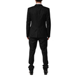 Dolce & Gabbana Black Wool Men Single Breasted 2 Piece Suit