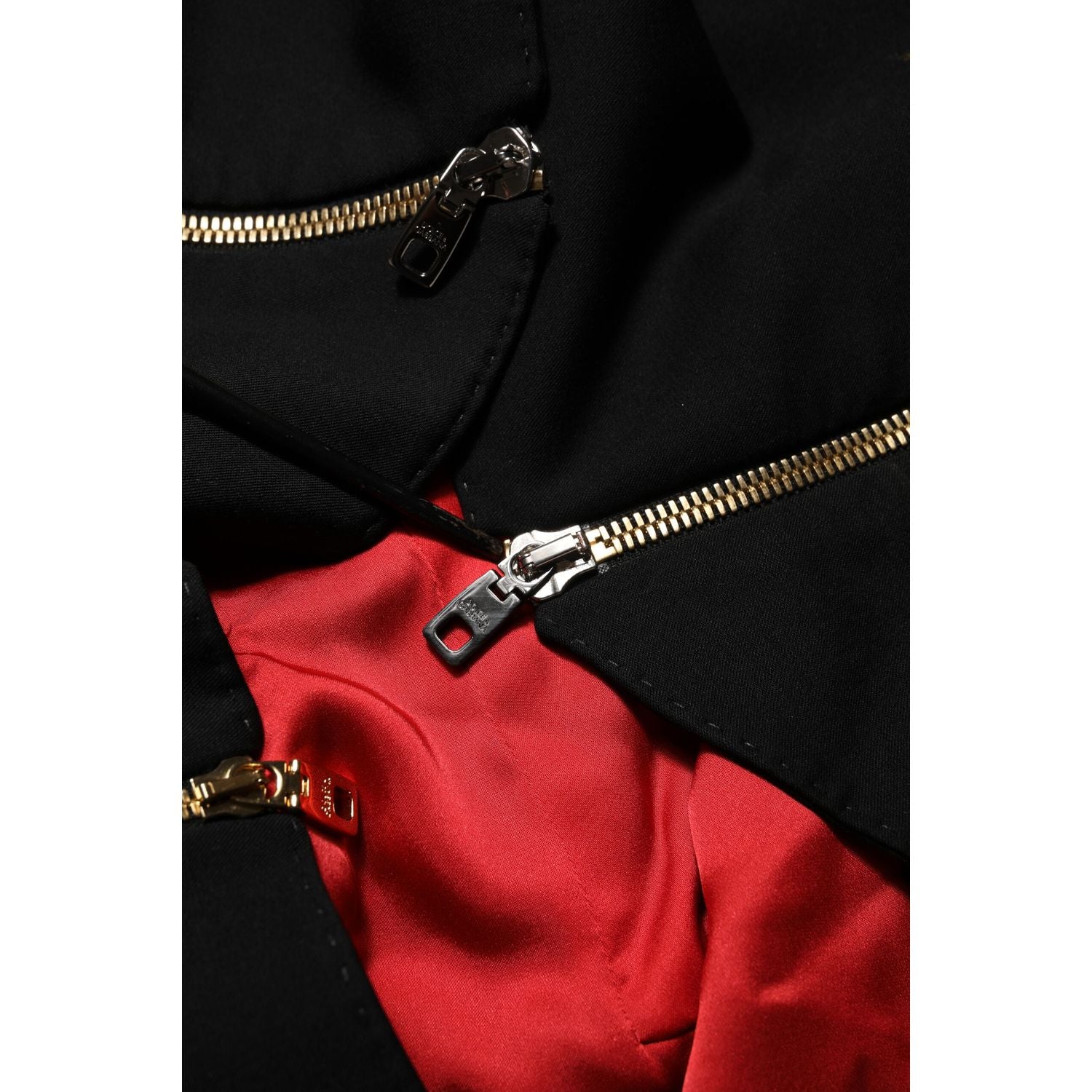 Dolce & Gabbana Black Wool Zipper Detailing Blazer Jacket