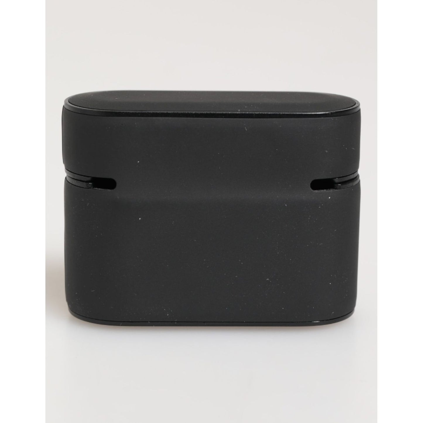Dolce & Gabbana Black Yellow Rubber Logo Embossed Accessory Airpods Case with embossed DG logo, stylish and protective.