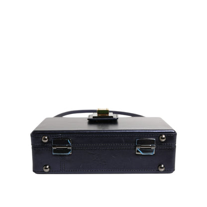 Dolce & Gabbana Blue DG BOX Lambskin Leather Crossbody Strap Bag