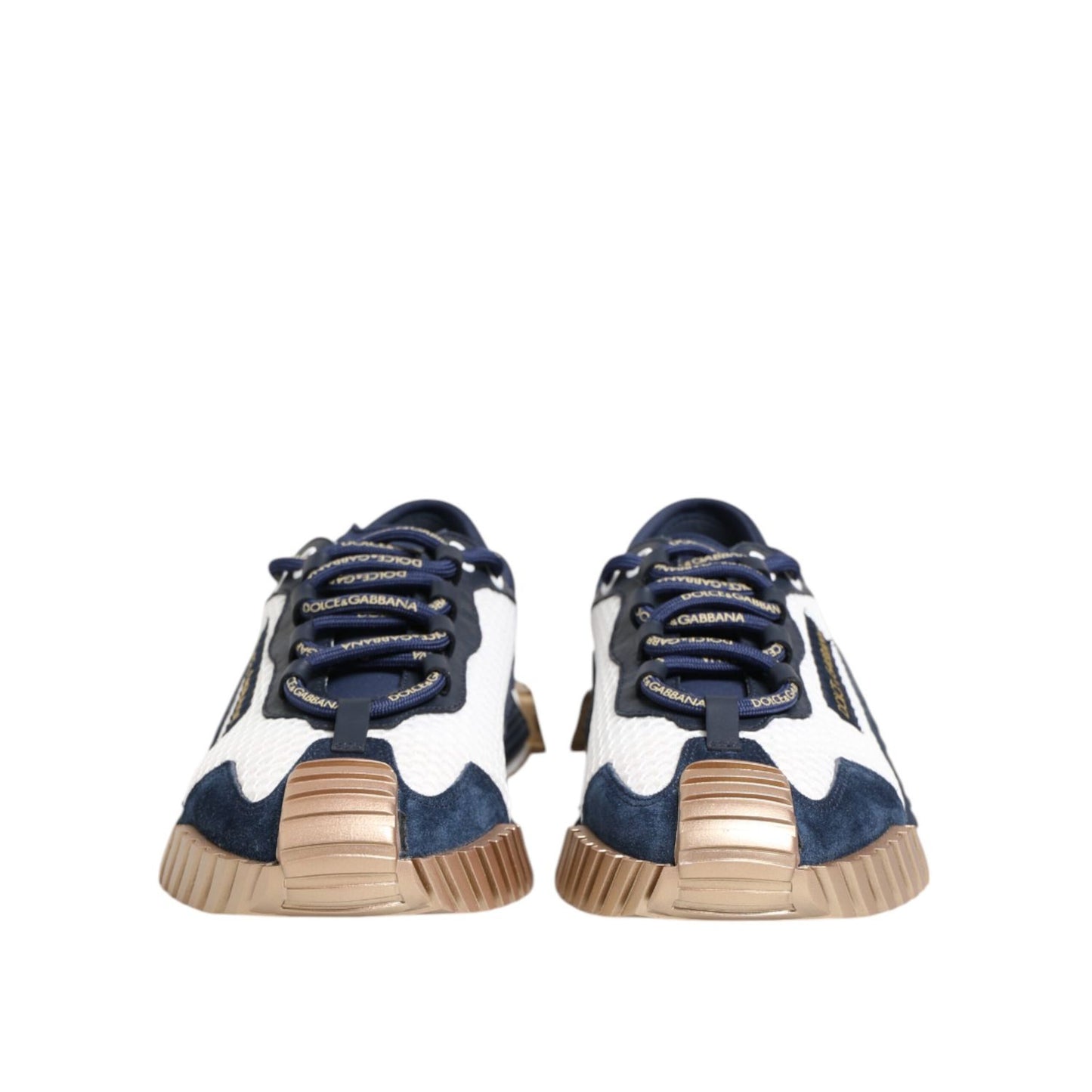 Dolce & Gabbana Blue White Low Top NS1 Men Sneakers Shoes