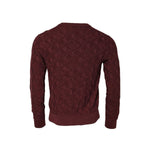 Dolce & Gabbana Bordeaux Silk Knit Crew Neck Pullover Sweater