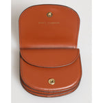 Dolce & Gabbana Brown Black Calf Leather Leopard Print Logo Plaque Wallet