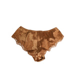 Dolce & Gabbana Brown Lace Silk Satin Slip Panties Underwear