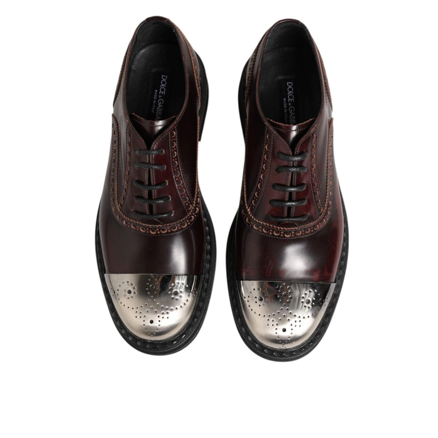 Dolce & Gabbana Brown Leather Lace Up Dress Men Oxford Shoes
