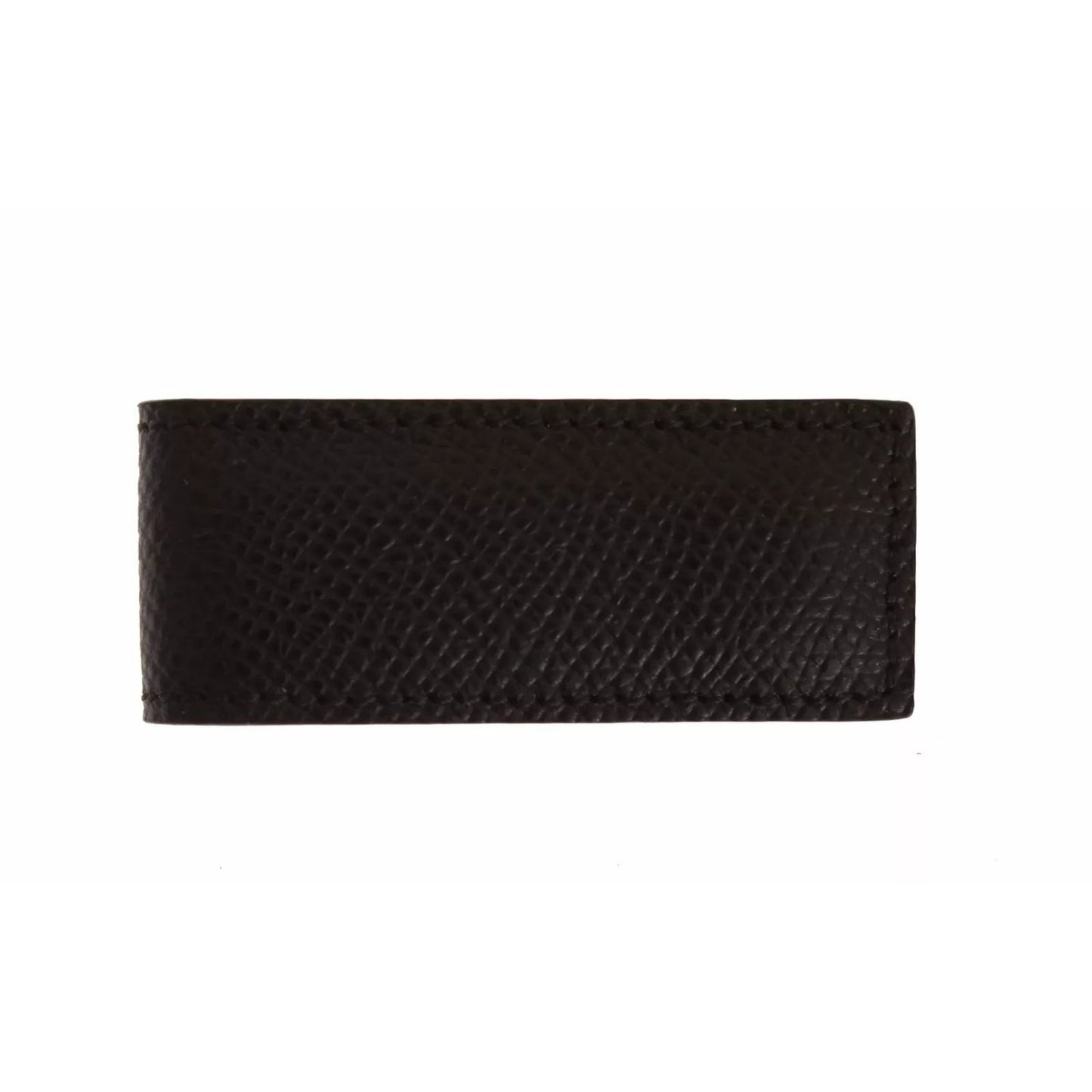 Dolce & Gabbana Brown Leather Magnet Mens Money Cash Clip